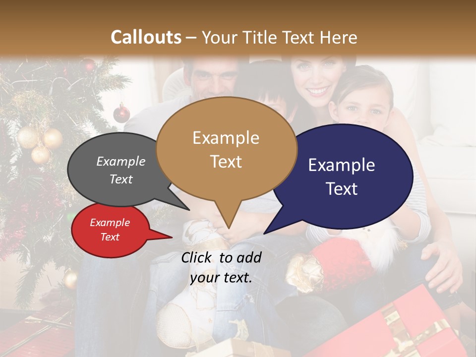 Family At Christmas PowerPoint Template