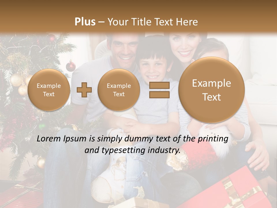 Family At Christmas PowerPoint Template