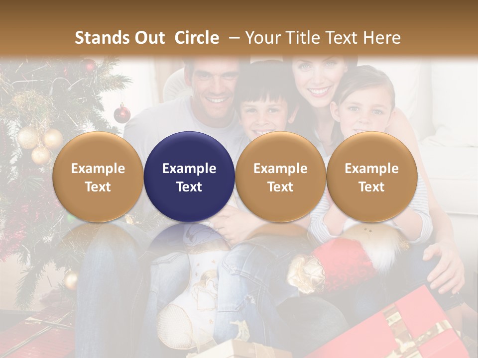 Family At Christmas PowerPoint Template