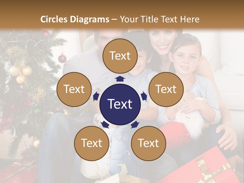 Family At Christmas PowerPoint Template
