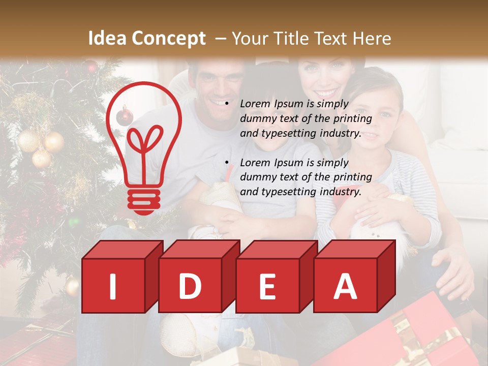Family At Christmas PowerPoint Template