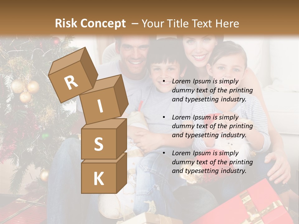Family At Christmas PowerPoint Template