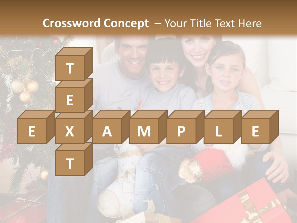 Family At Christmas PowerPoint Template