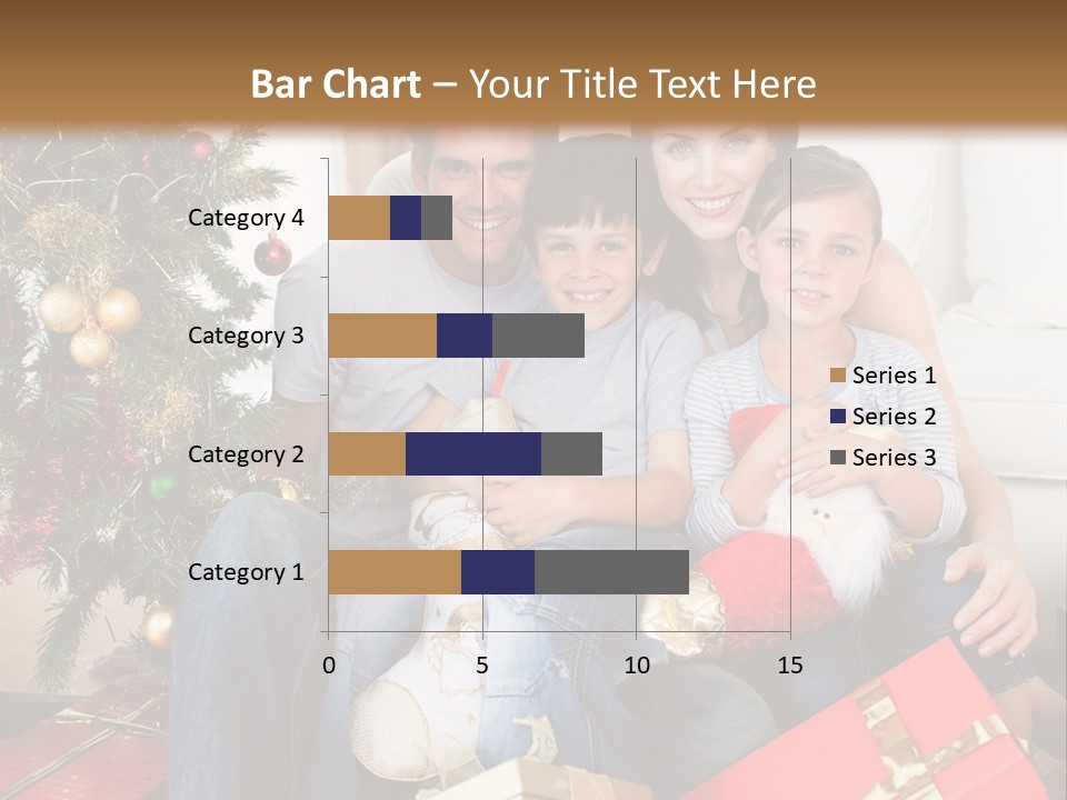 Family At Christmas PowerPoint Template