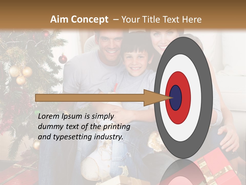 Family At Christmas PowerPoint Template