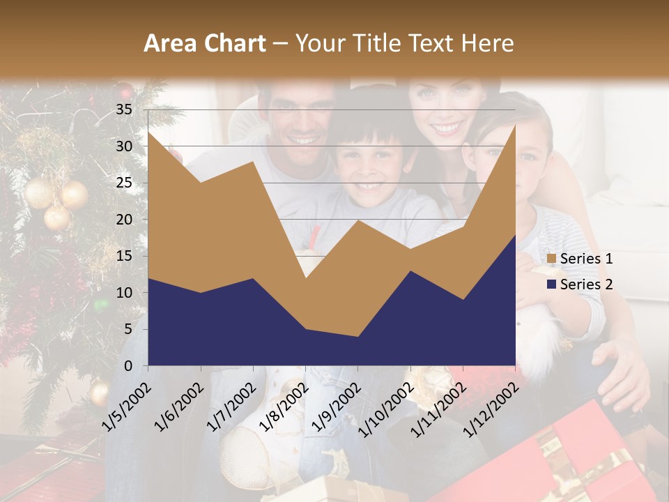 Family At Christmas PowerPoint Template