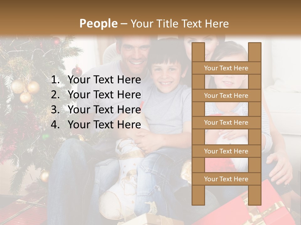 Family At Christmas PowerPoint Template