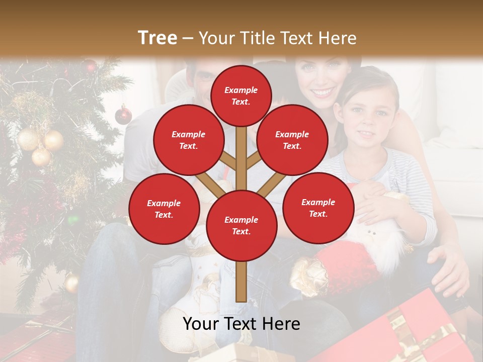 Family At Christmas PowerPoint Template
