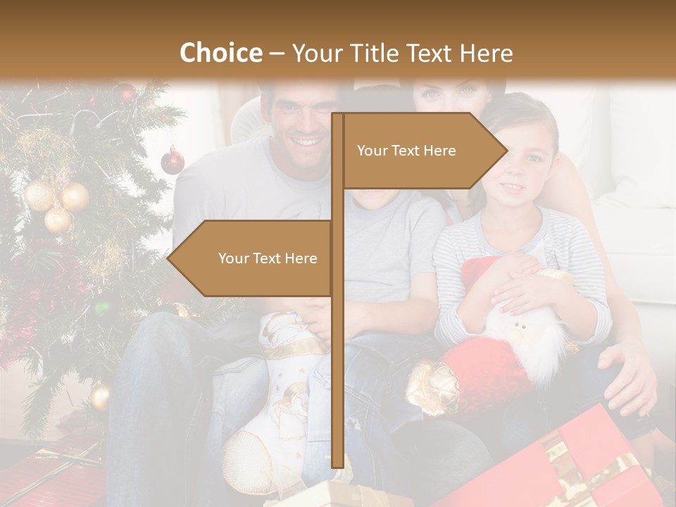 Family At Christmas PowerPoint Template
