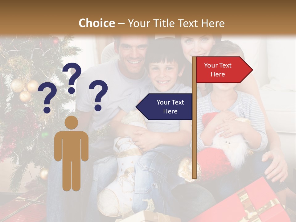 Family At Christmas PowerPoint Template