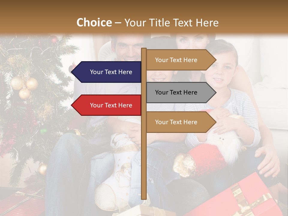 Family At Christmas PowerPoint Template
