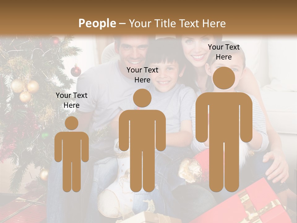 Family At Christmas PowerPoint Template