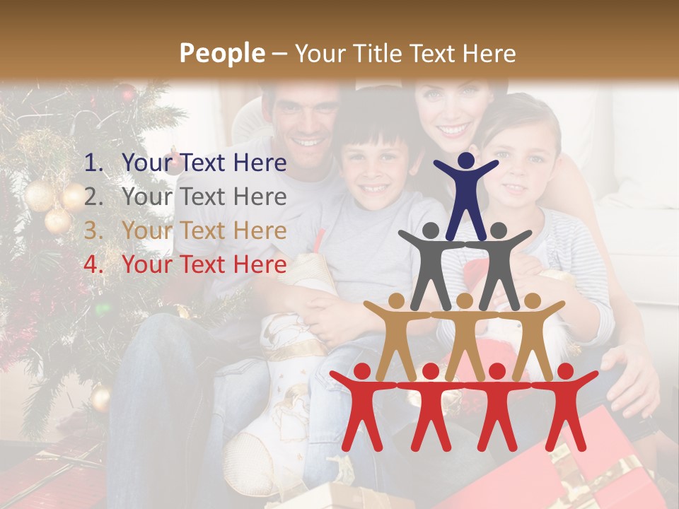 Family At Christmas PowerPoint Template