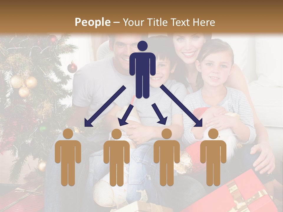 Family At Christmas PowerPoint Template