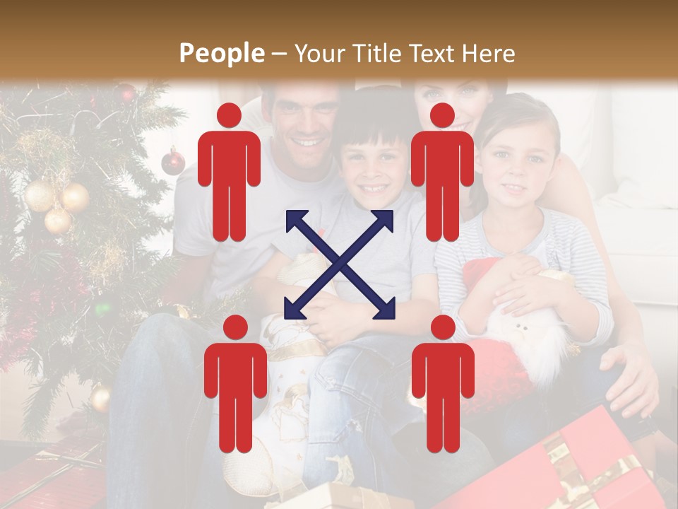 Family At Christmas PowerPoint Template