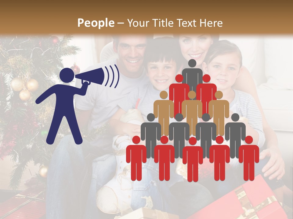 Family At Christmas PowerPoint Template