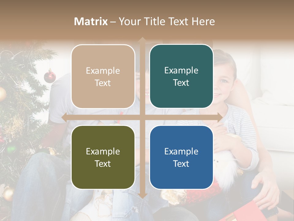 Family At Christmas Time PowerPoint Template