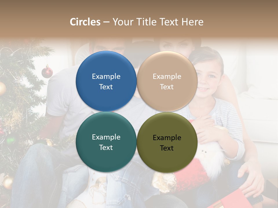 Family At Christmas Time PowerPoint Template