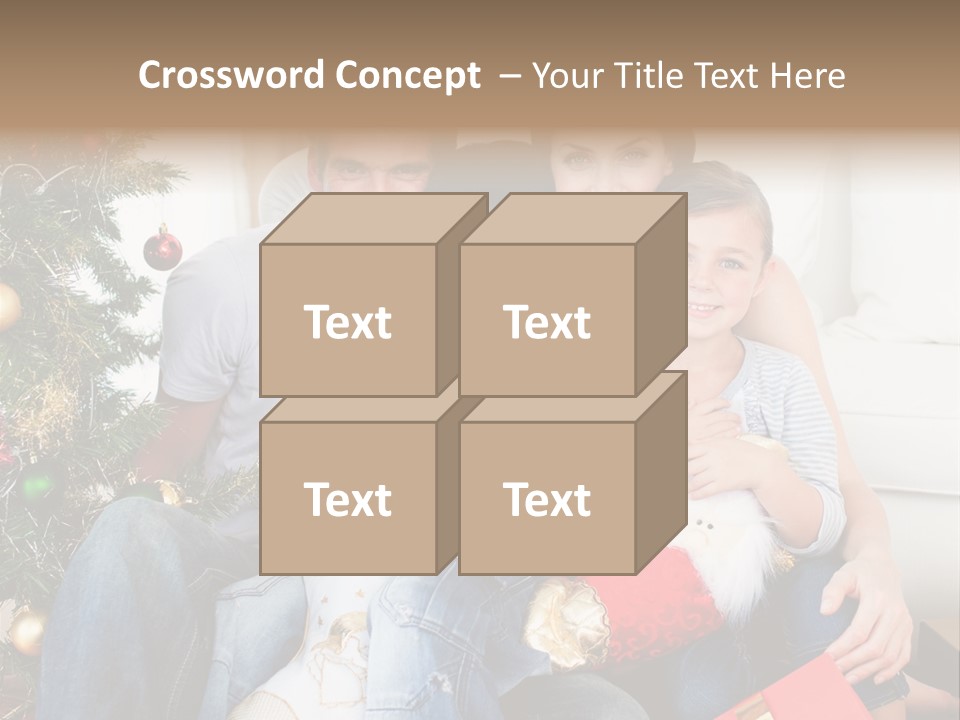 Family At Christmas Time PowerPoint Template