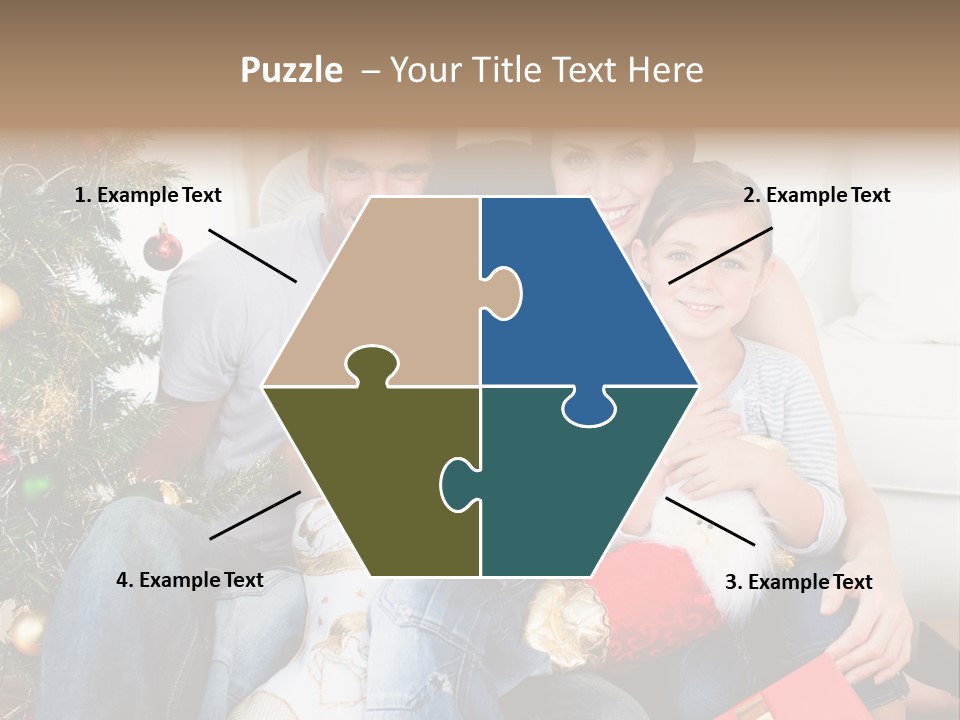 Family At Christmas Time PowerPoint Template