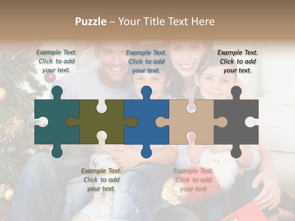 Family At Christmas Time PowerPoint Template