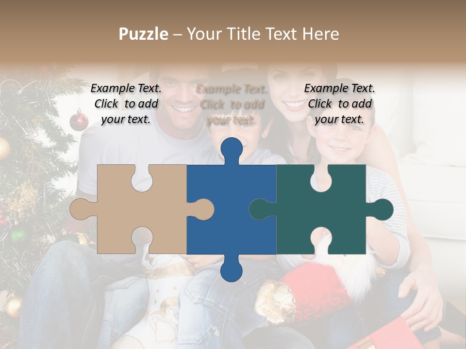 Family At Christmas Time PowerPoint Template