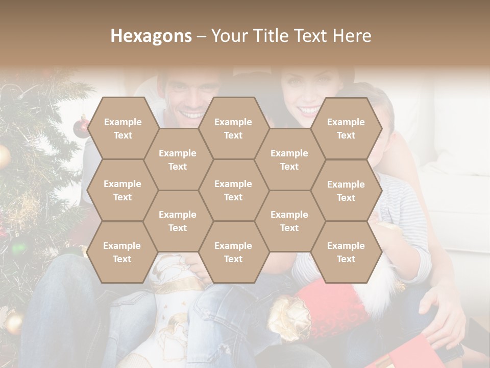 Family At Christmas Time PowerPoint Template