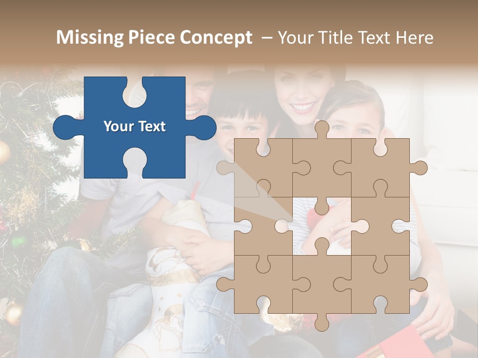 Family At Christmas Time PowerPoint Template