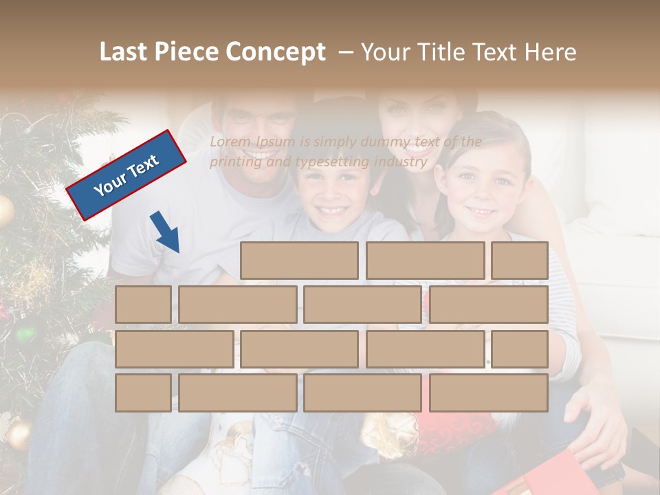 Family At Christmas Time PowerPoint Template