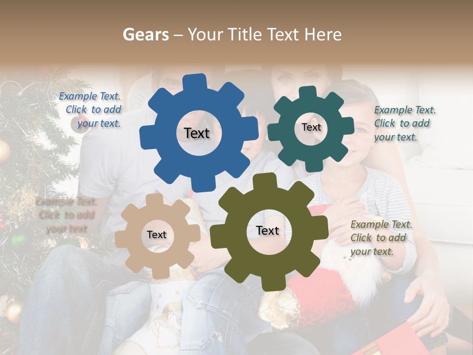 Family At Christmas Time PowerPoint Template