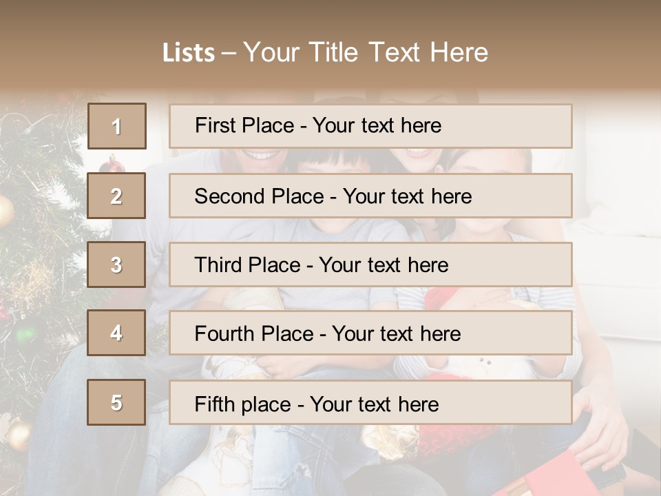 Family At Christmas Time PowerPoint Template