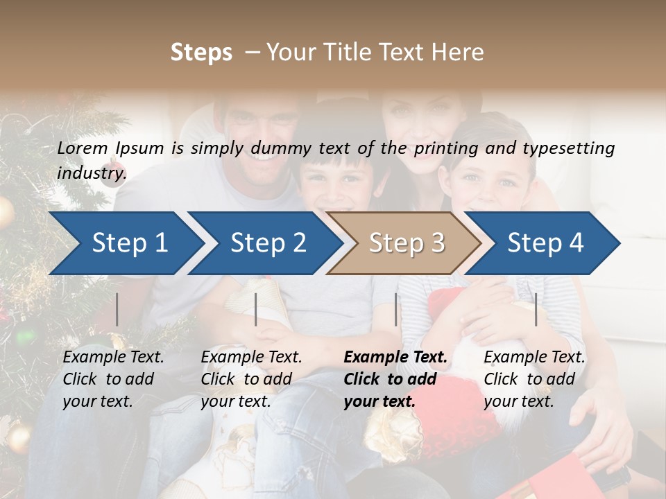 Family At Christmas Time PowerPoint Template