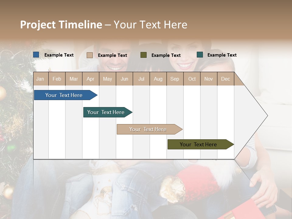 Family At Christmas Time PowerPoint Template