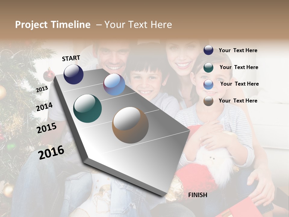 Family At Christmas Time PowerPoint Template