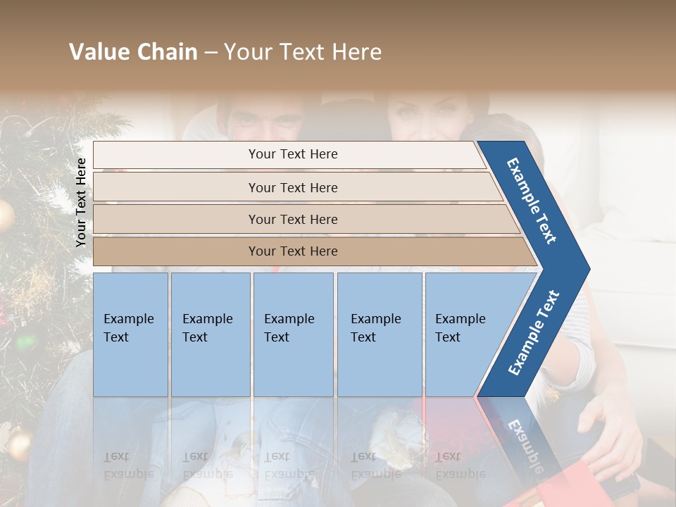 Family At Christmas Time PowerPoint Template