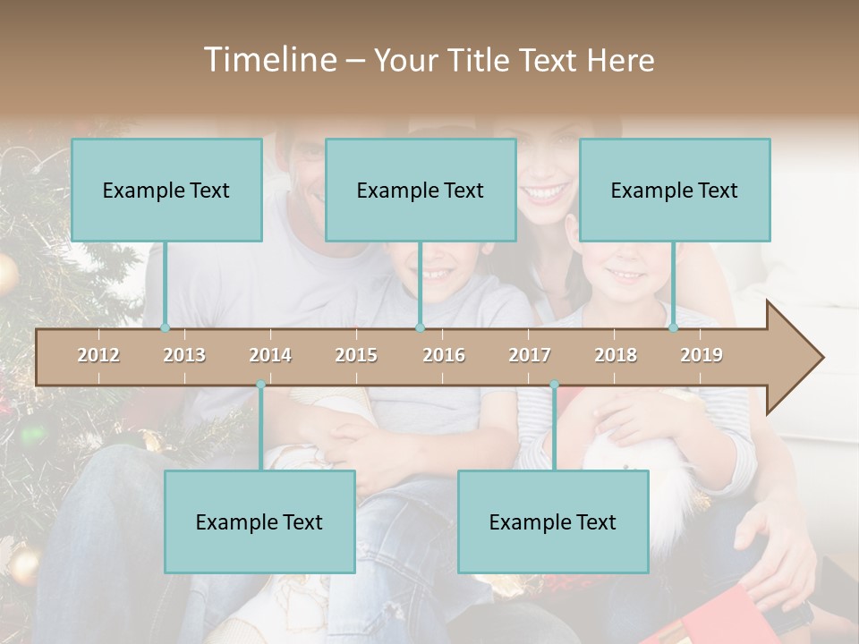 Family At Christmas Time PowerPoint Template