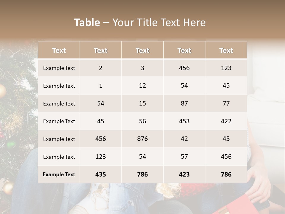 Family At Christmas Time PowerPoint Template