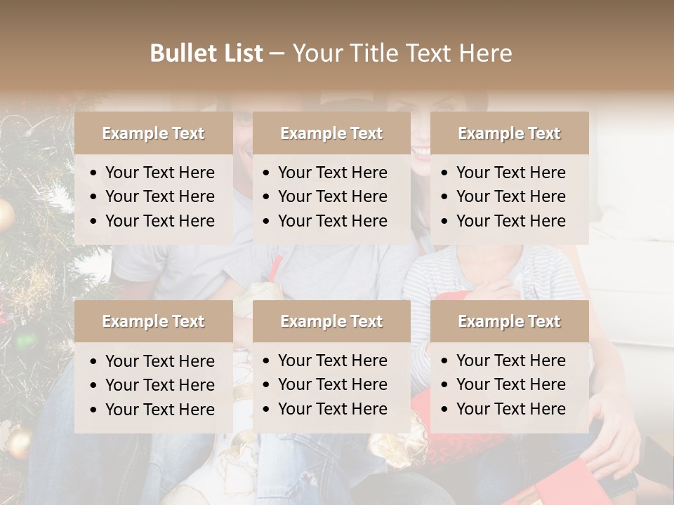 Family At Christmas Time PowerPoint Template