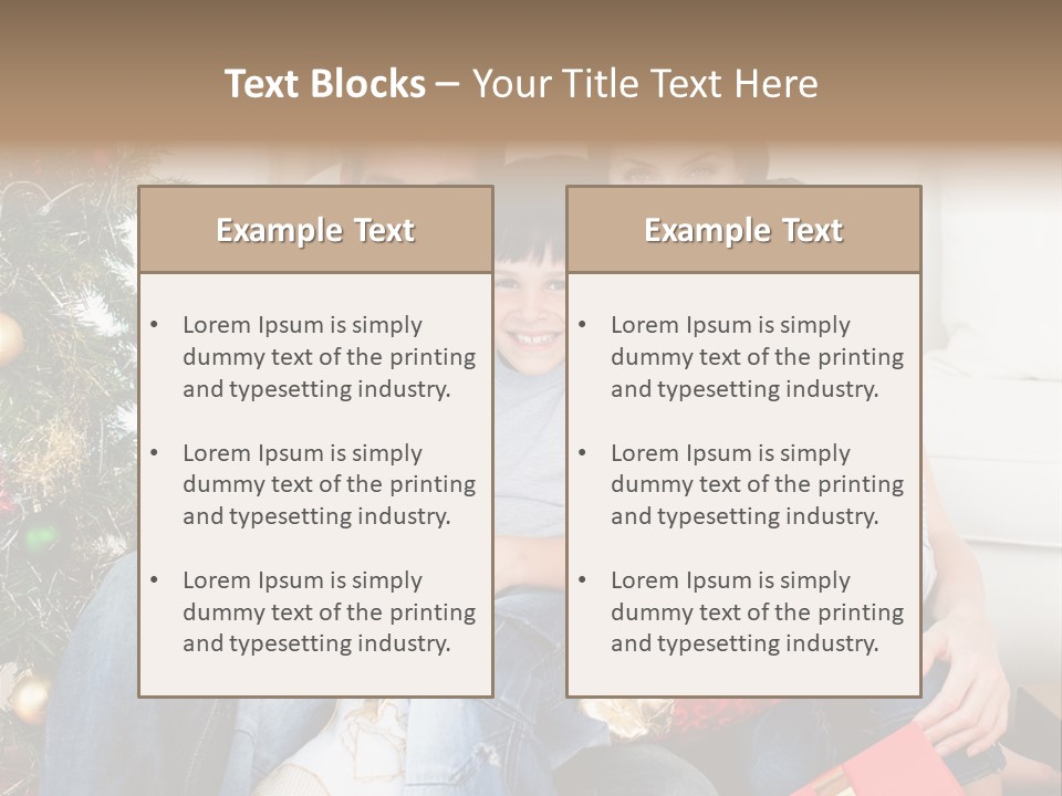 Family At Christmas Time PowerPoint Template