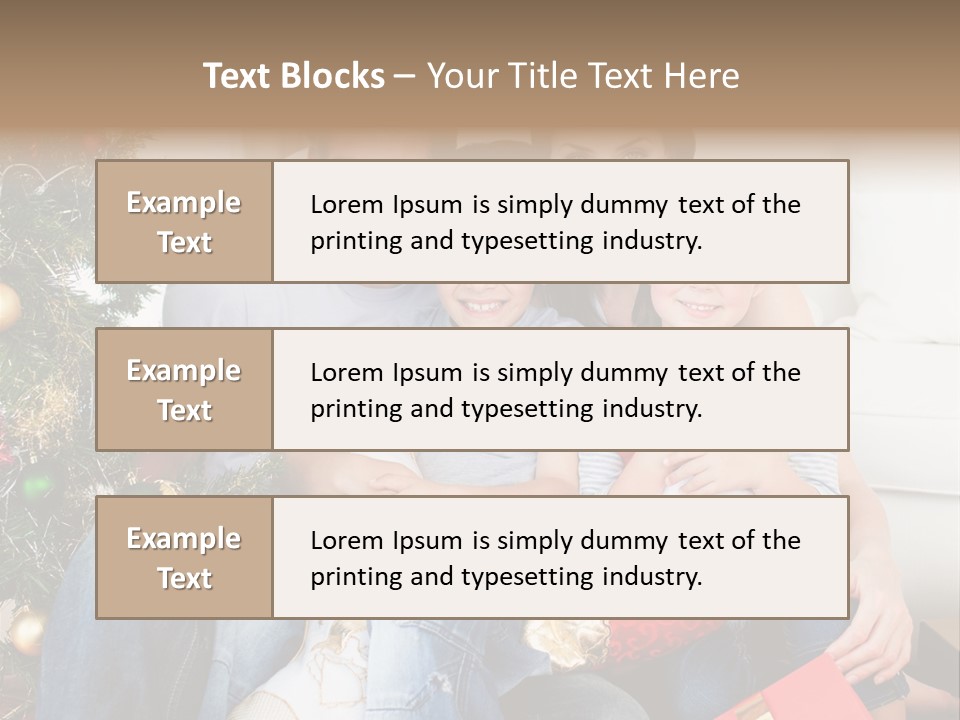 Family At Christmas Time PowerPoint Template