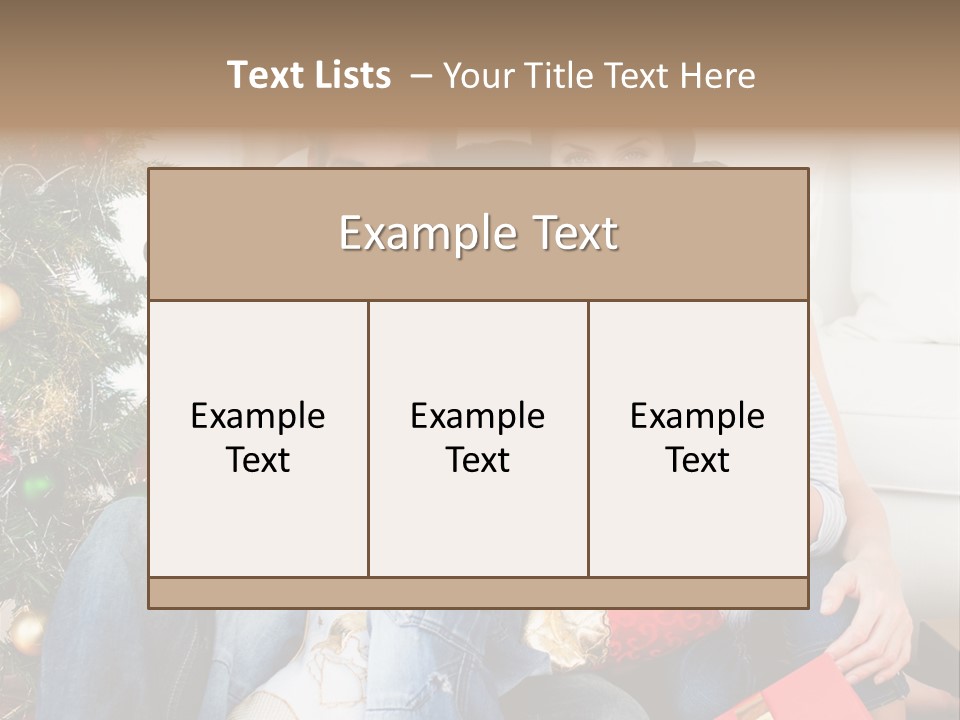 Family At Christmas Time PowerPoint Template