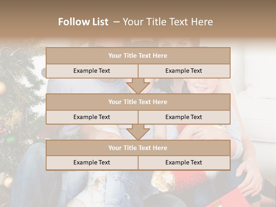 Family At Christmas Time PowerPoint Template