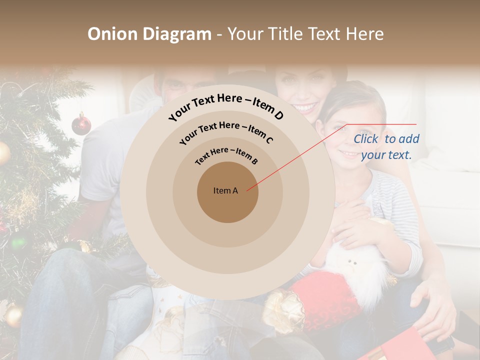 Family At Christmas Time PowerPoint Template