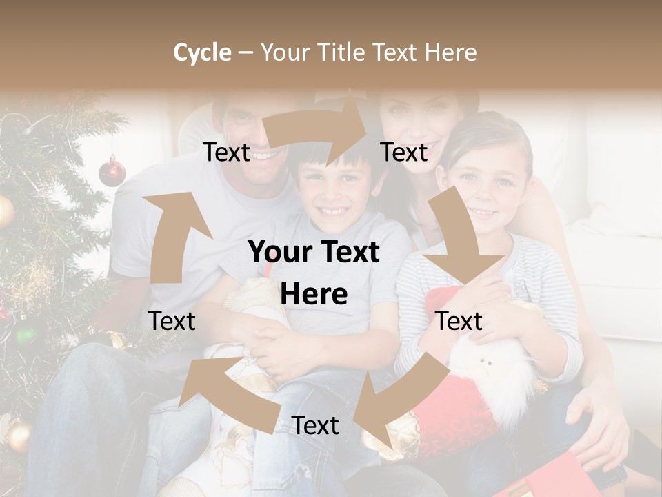 Family At Christmas Time PowerPoint Template