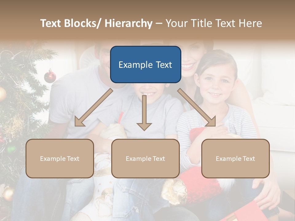 Family At Christmas Time PowerPoint Template