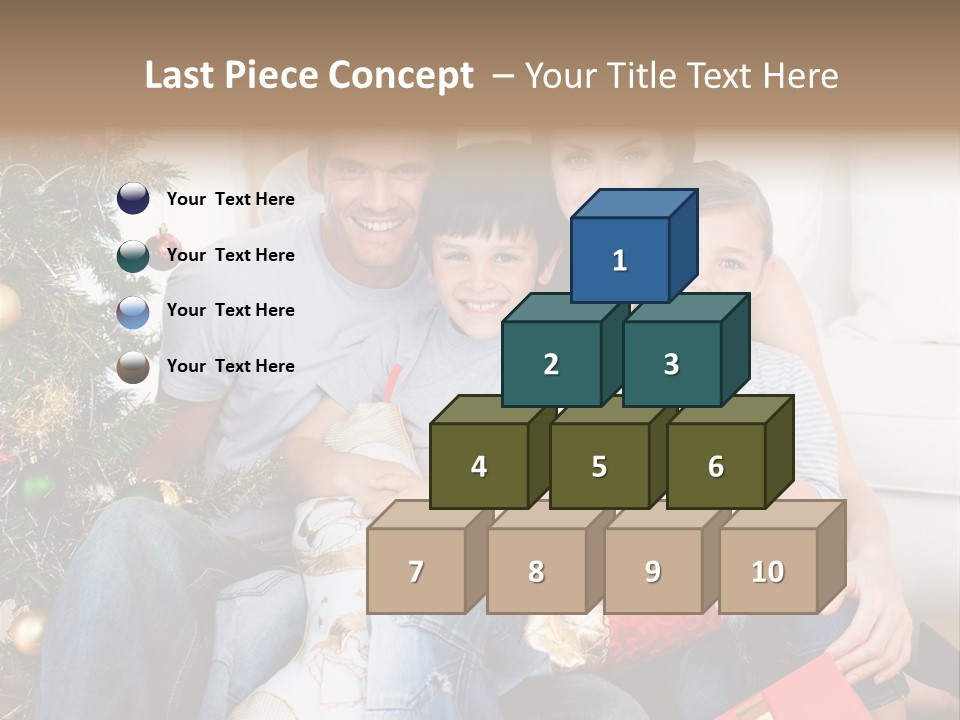 Family At Christmas Time PowerPoint Template