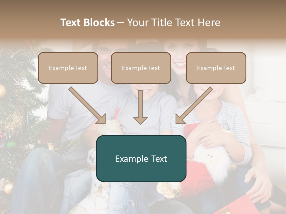 Family At Christmas Time PowerPoint Template