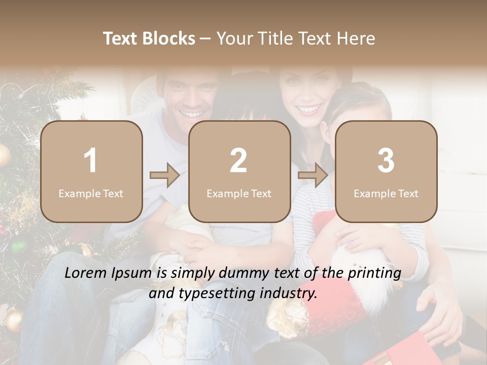 Family At Christmas Time PowerPoint Template