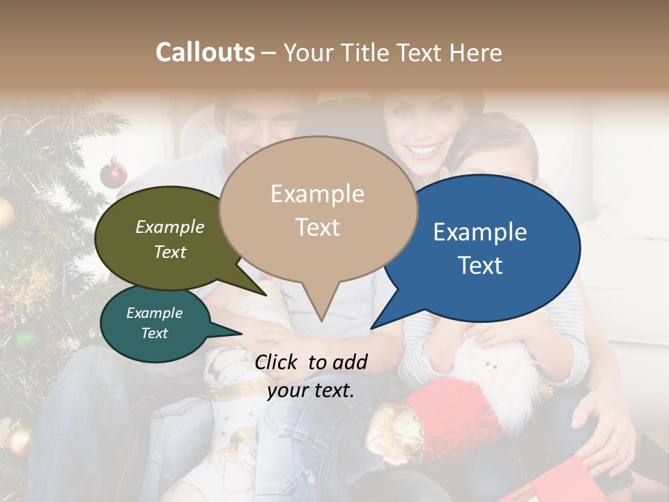 Family At Christmas Time PowerPoint Template