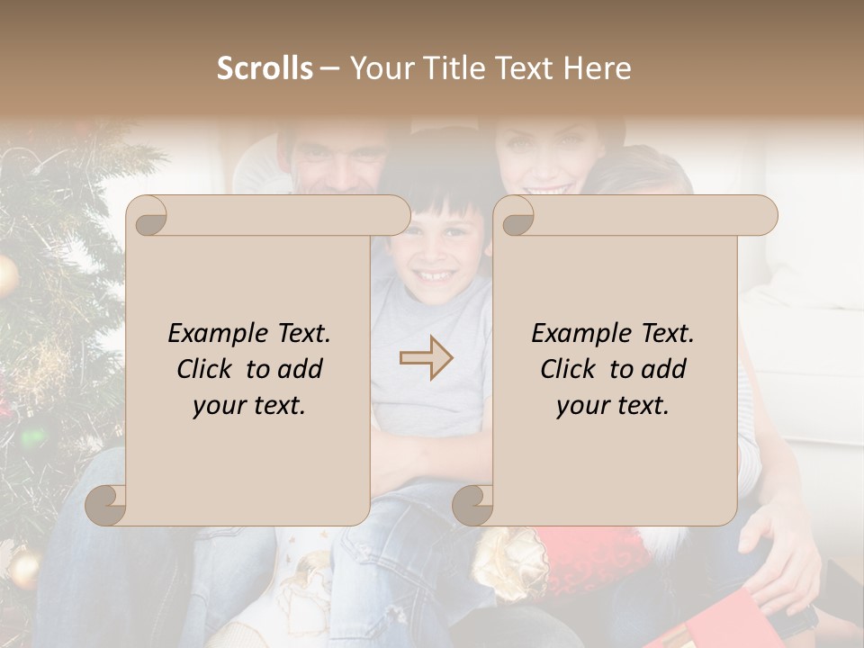 Family At Christmas Time PowerPoint Template